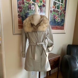 Beautiful Silver Fox leather coat